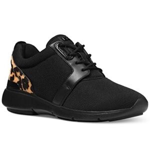 MICHAEL KORS Amanda Sneaker Black Leopard Print Calf Hair Womens Size 7.5